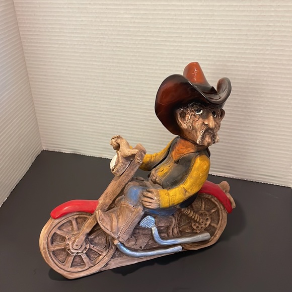 Shade Tree Creations Country Cowboy Biker Handcrafted Motorcycle Decor - Picture 14 of 14